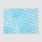 Papier Mousseline Blue Personalized Name (Recto)