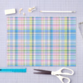 Papier Mousseline Blue Pink Yellow (Artisanat)