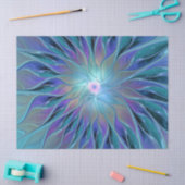 Papier Mousseline Blue Purple Flower Dream Abstrait Fractal Art (Artisanat)