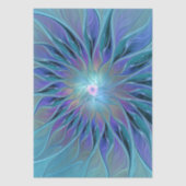 Papier Mousseline Blue Purple Flower Dream Abstrait Fractal Art (Recto)
