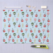 Papier Mousseline Blue Retro Ski Ascenseur Gondola Ski d'hiver (Artisanat)