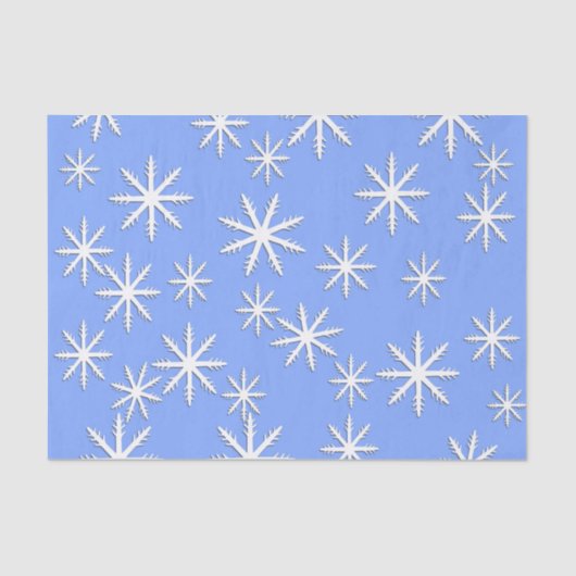Papier Mousseline Blue Skies Snowflakes (Recto)