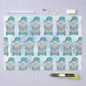 Papier Mousseline Blue Snowflake Gnome (Artisanat)