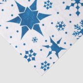 Papier Mousseline Blue Snowflake Pattern (Détail)