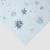 Papier Mousseline Blue Snowflakes Christmas  (Détail)