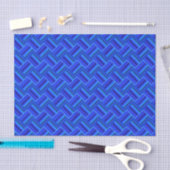 Papier Mousseline Blue stripes (Artisanat)
