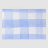Papier Mousseline Blue White Gingham Check (Recto)