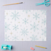 Papier Mousseline Blue & White Snowflake Sparkle Tissue Paper  (Artisanat)
