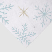 Papier Mousseline Blue & White Snowflake Sparkle Tissue Paper  (Détail)
