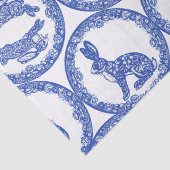 Papier Mousseline Blue Willow Rabbit Whimsical Isle of Rabbits Wrapp (Détail)