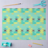 Papier Mousseline blue yellow turquoise yellow and aqua  (Artisanat)