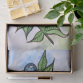 Papier Mousseline Blueberges d'aquarelle (Cadeau)