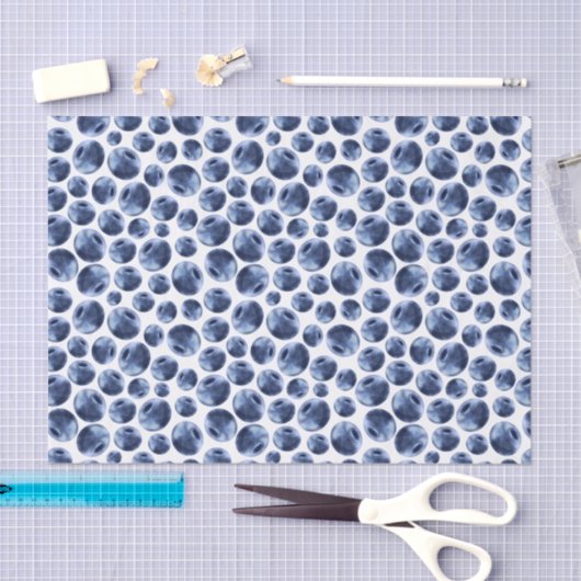 Papier Mousseline Blueberries Imprimer Motif de fruits (Artisanat)