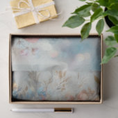 Papier Mousseline Bluebird et Gold Floral Decoupage (Cadeau)