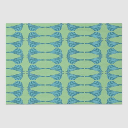 Papier Mousseline Bluebird rayé (Recto)