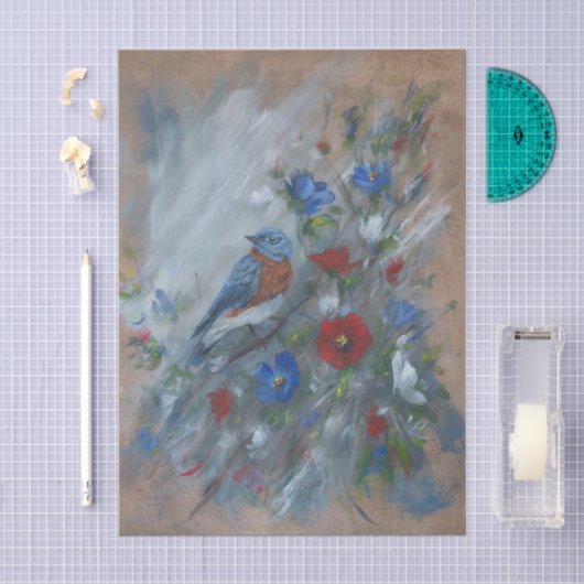 Papier Mousseline Bluebird USA (Artisanat)