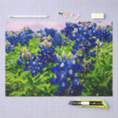 Papier Mousseline Bluebonnets Blue Floral Texas Texan Elegant (Artisanat)