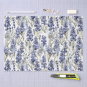 Papier Mousseline Bluebonnets Fleurs Bleu Aquarelle Fleurs sauvages (Artisanat)