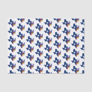 Papier Mousseline Bluebonnets Texas Flowers Fleur sauvage Aquarelle