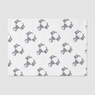 Papier Mousseline Bluenoser N.S. Blue Reindeer cerf tissu de Noël