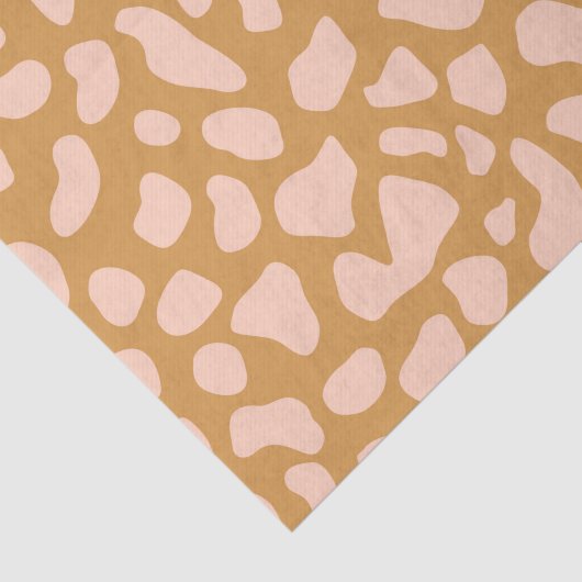 Papier Mousseline Blush Pink Cheetah Print Decoupage (Détail)