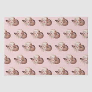 Papier Mousseline Blush Pink Howdy Cowgirl Floral Casquettes occiden