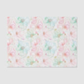 Papier Mousseline Blush Pink Mint Flowers Birthday (Recto)