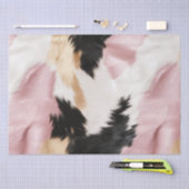 Papier Mousseline Blush Rose Blanc Or Noir Vachette Animal (Artisanat)