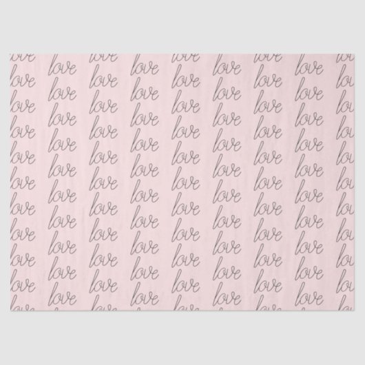 Papier Mousseline Blush rose Grey Love (Recto)