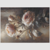 Papier Mousseline Blush Stillness Roses Decoupage (Recto)