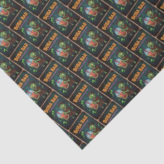 Papier Mousseline Boba Bar – The Undead’s Favorite Tissue Paper (Détail)