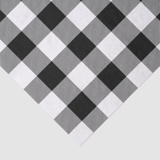 Papier Mousseline Boeuf noir blanc Buffalo plaqué (Détail)