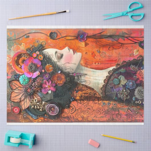 Papier Mousseline Bohemia Tapestry Hippie Decoupage (Artisanat)