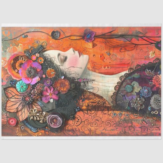 Papier Mousseline Bohemia Tapestry Hippie Decoupage (Recto)