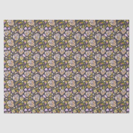 Papier Mousseline Boho à feuilles florales (Recto)