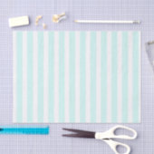 Papier Mousseline Boho à rayures turquoise et blanche (Artisanat)