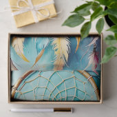 Papier Mousseline Boho American Indian Dream Catcher, aquarelle (Cadeau)