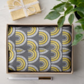 Papier Mousseline Boho arc-en-ciel jaune et gris (Cadeau)