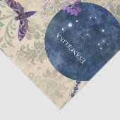 Papier Mousseline Boho Blue Purple Owen Moon (Détail)