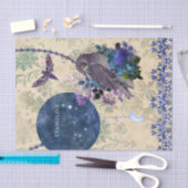 Papier Mousseline Boho Blue Purple Owen Moon (Artisanat)