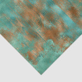 Papier Mousseline Boho Blue Turquoise Cuivre Patina (Détail)