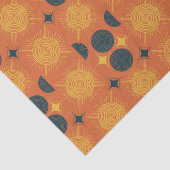Papier Mousseline Boho Celestial Sun Moon Orange Motif (Détail)