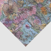 Papier Mousseline Boho Chic Flower Garden aquarelle peinture (Détail)