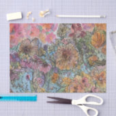 Papier Mousseline Boho Chic Flower Garden aquarelle peinture (Artisanat)