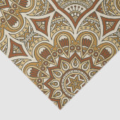 Papier Mousseline Boho Chic Mandala Motif dans les tons terre (Détail)