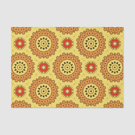 Papier Mousseline Boho Chic Mosaïque décorative Motif géométrique (Recto)