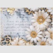 Papier Mousseline Boho Chic Sunflower Flowers Decoupage (Recto)