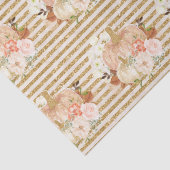 Papier Mousseline Boho citrouille fleurs lignes parties scintillant (Détail)