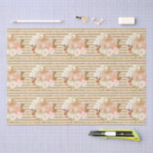 Papier Mousseline Boho citrouille fleurs lignes parties scintillant (Artisanat)