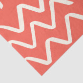 Papier Mousseline Boho Coral Blanc Motif Découpage (Détail)